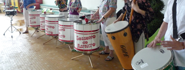 Die Sambaband Sussurro do Asfalto bei der dt. Kindermeisterschaften im Tauchen 2014